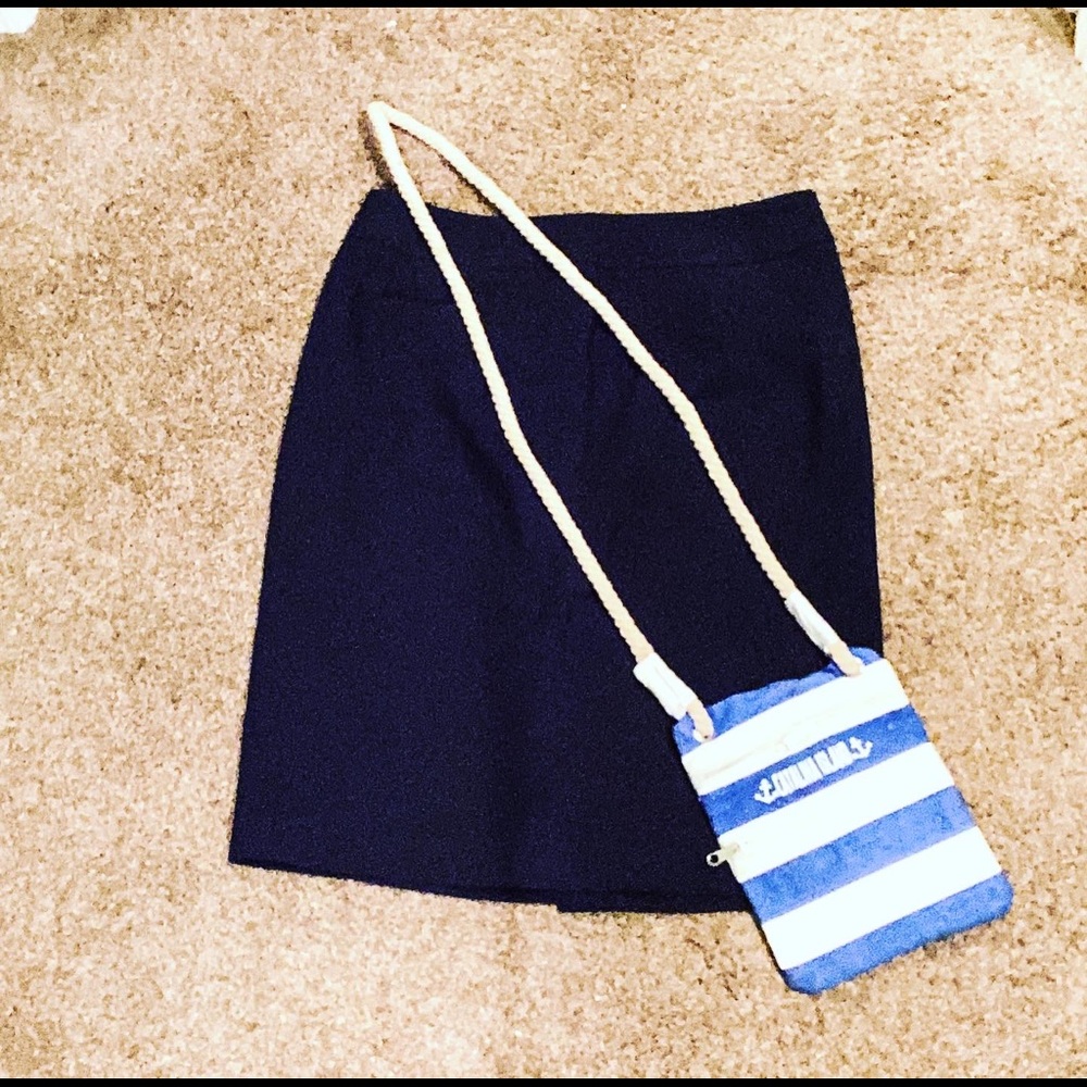 Midi skirt, Calvin Klein navy blue skirt,